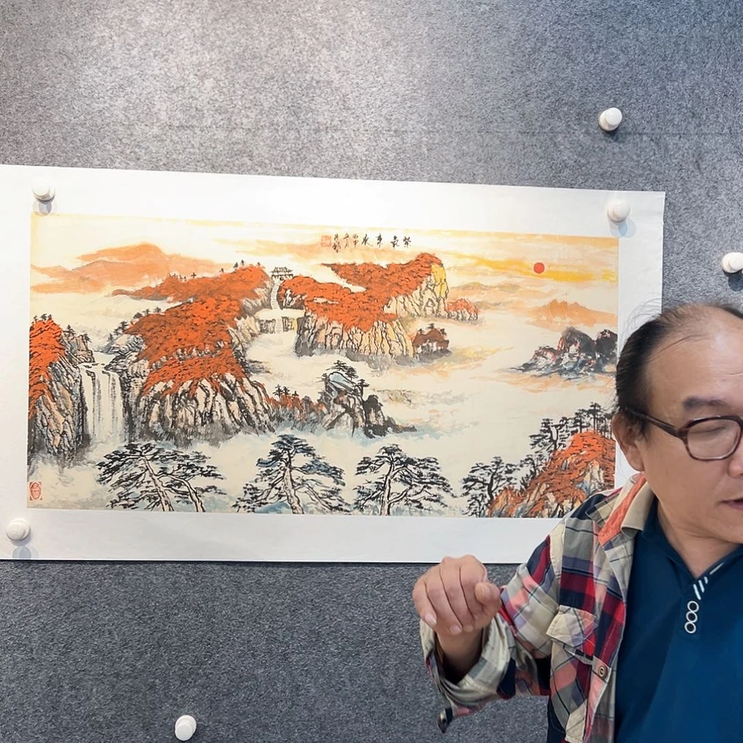 国画知鱼之乐纯手绘画