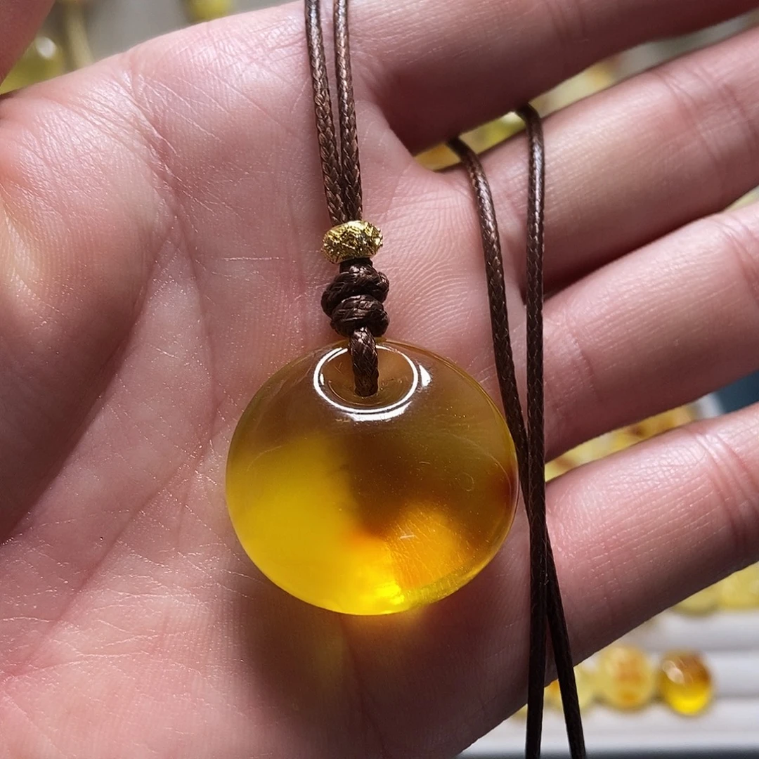 琥珀未镶嵌裸石天然琥珀蜜蜡吊坠