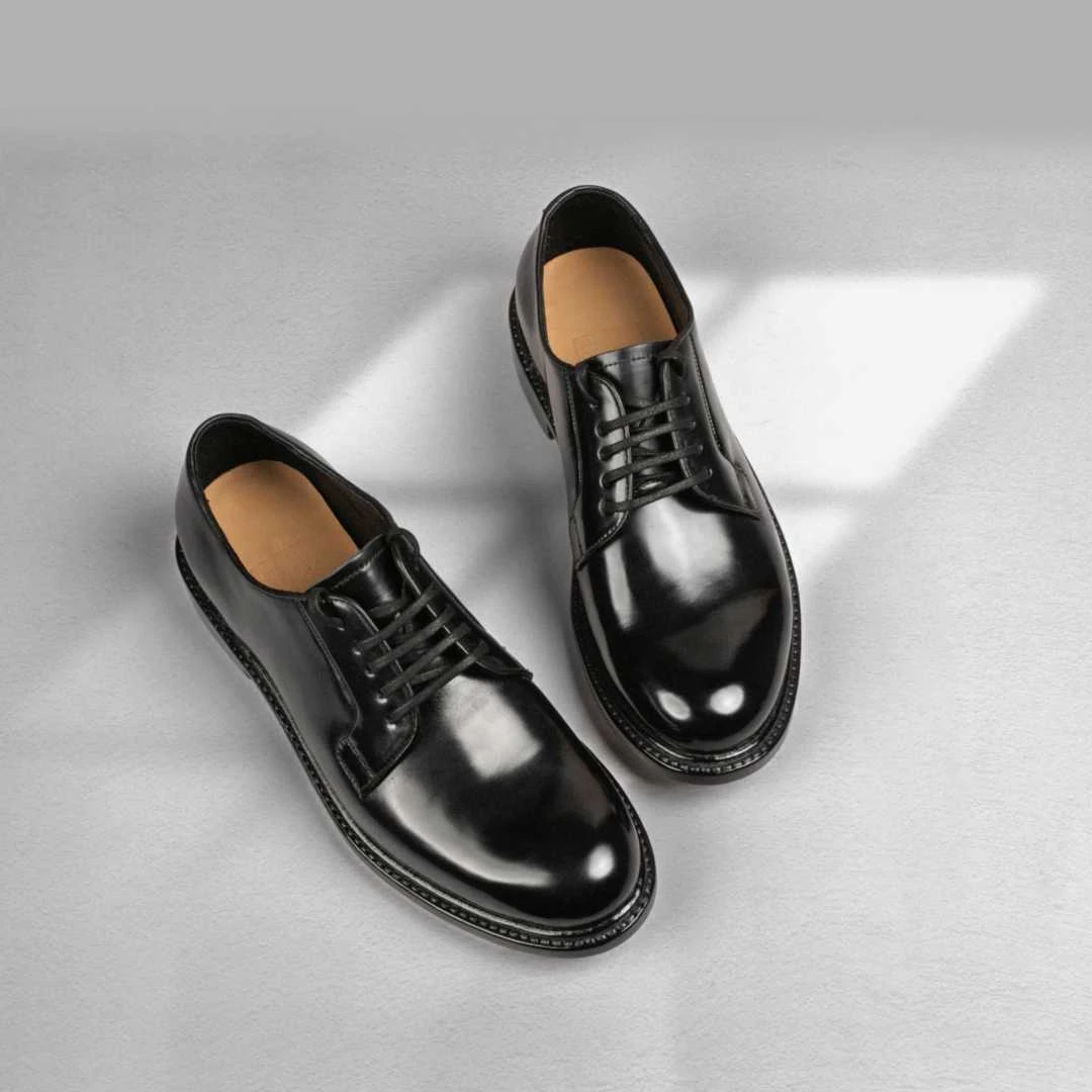 诚可成9902意大利ROCADO马臀皮橡木底高端商务皮鞋