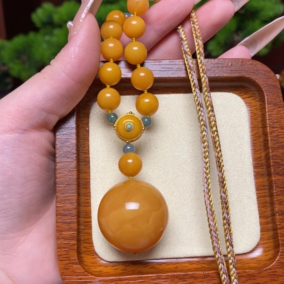 【闪购商品】蜜蜡颈饰未镶嵌项链