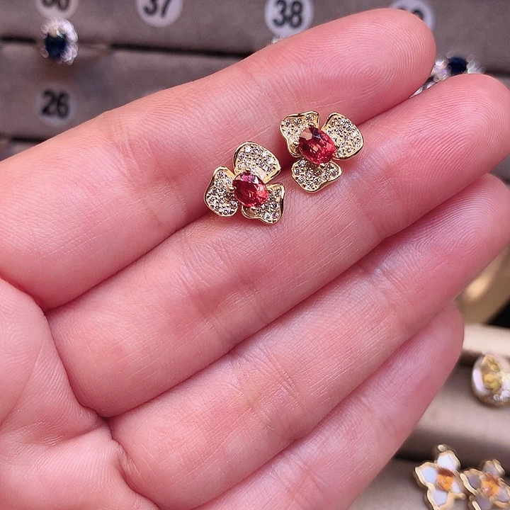 蓝宝石颈饰银S925镶嵌