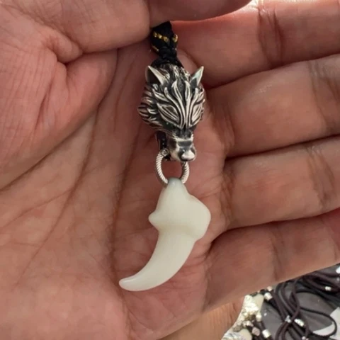 颈饰银S925镶嵌和田玉