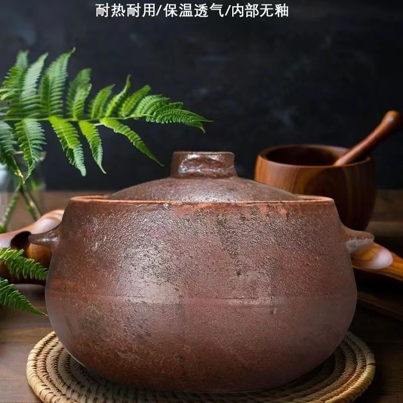 传统手工4L土砂锅无涂层健康纯天然