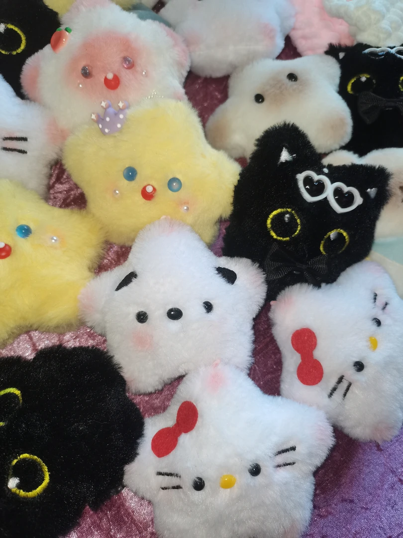 （直播拆对对碰）DIY可爱毛绒玩具挂件