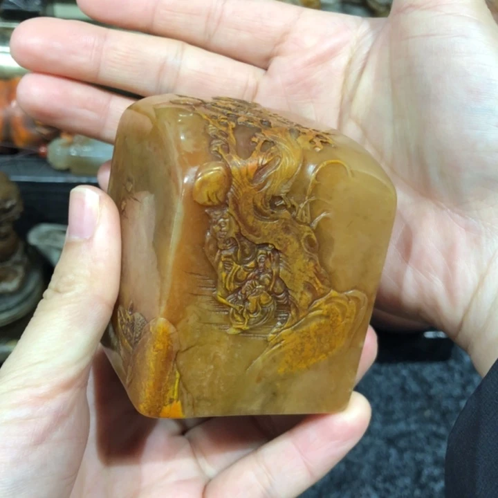 寿山石印石阿***！阿弥陀佛老师的大的正方