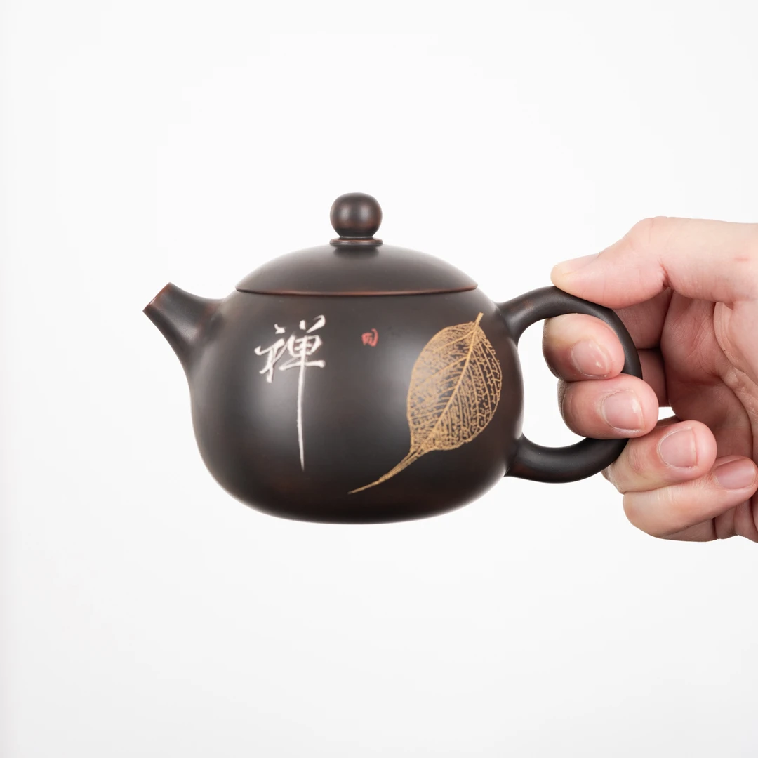一叶禅西施壶260ml广西坭兴陶紫陶全手工茶壶正宗紫砂壶