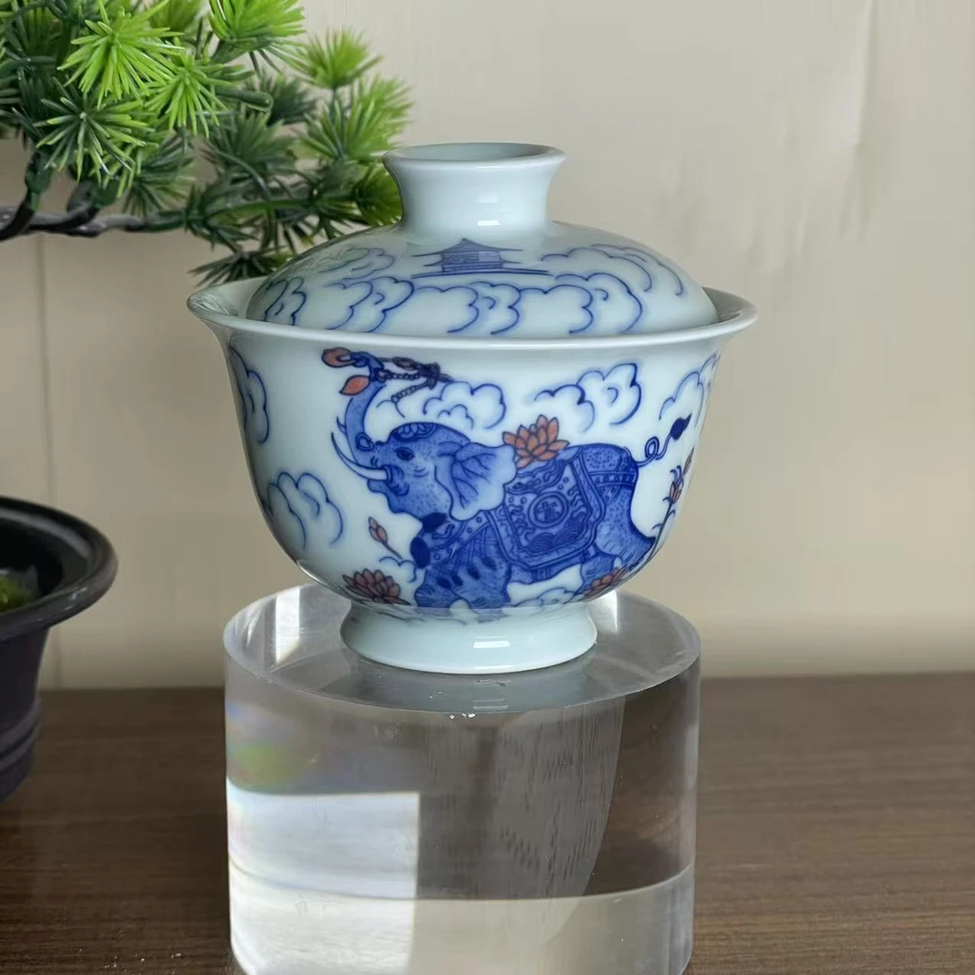 戴窑 大象盖碗 DY082