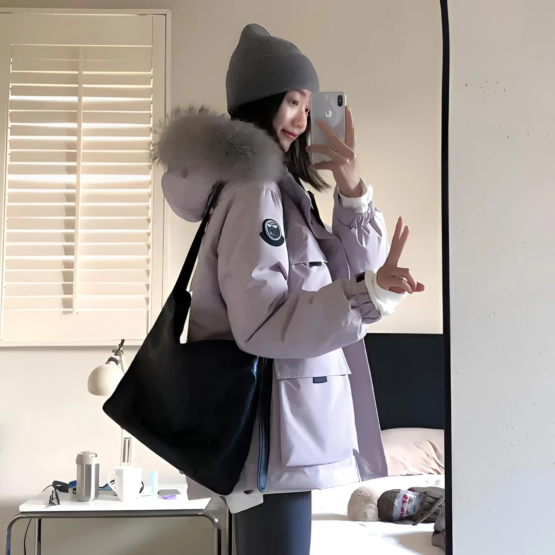 2025新款冬季派克服棉衣女韩系短款棉服小个子超好看冬装棉袄外套