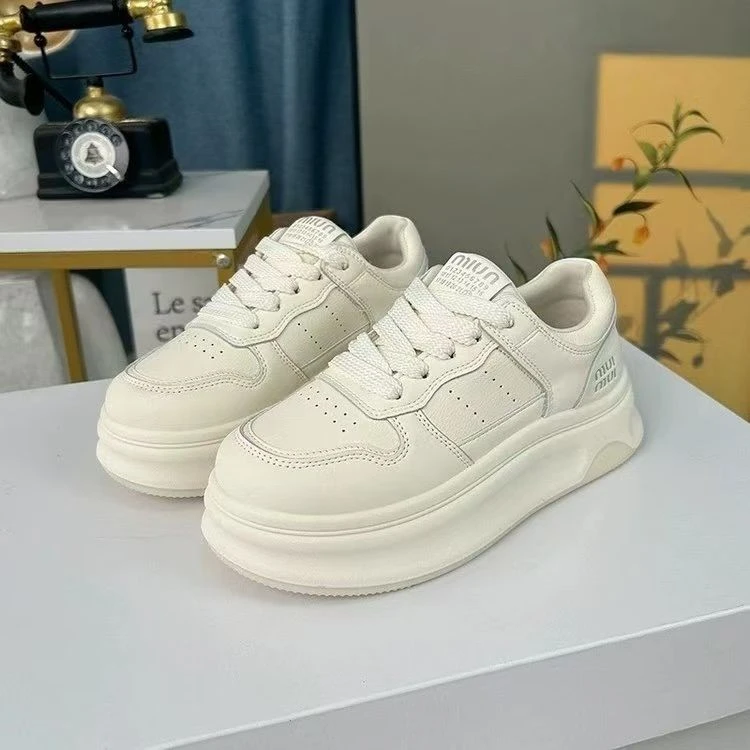 无品牌四季拼色运动鞋潮流增高休闲休闲板鞋百搭耐磨厚底小白鞋