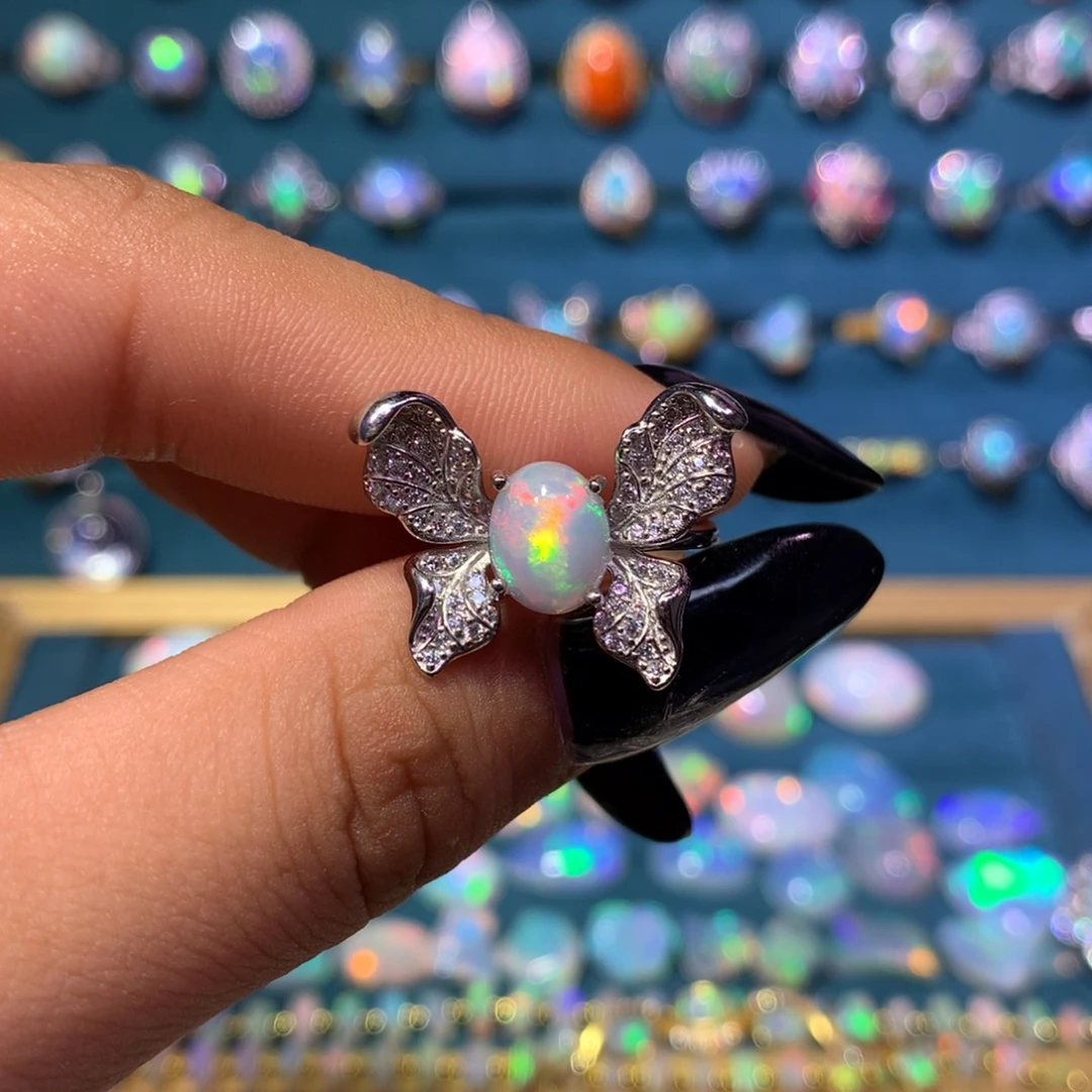 欧泊银S925镶嵌戒指款