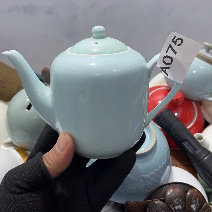 狼***驣瓷片茶摆件工艺品摆件666