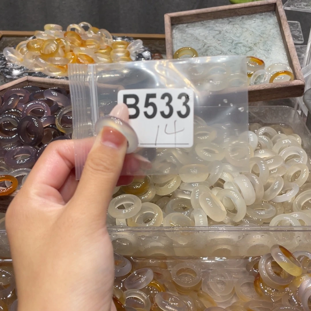 玛瑙/玉髓未镶嵌戒指533