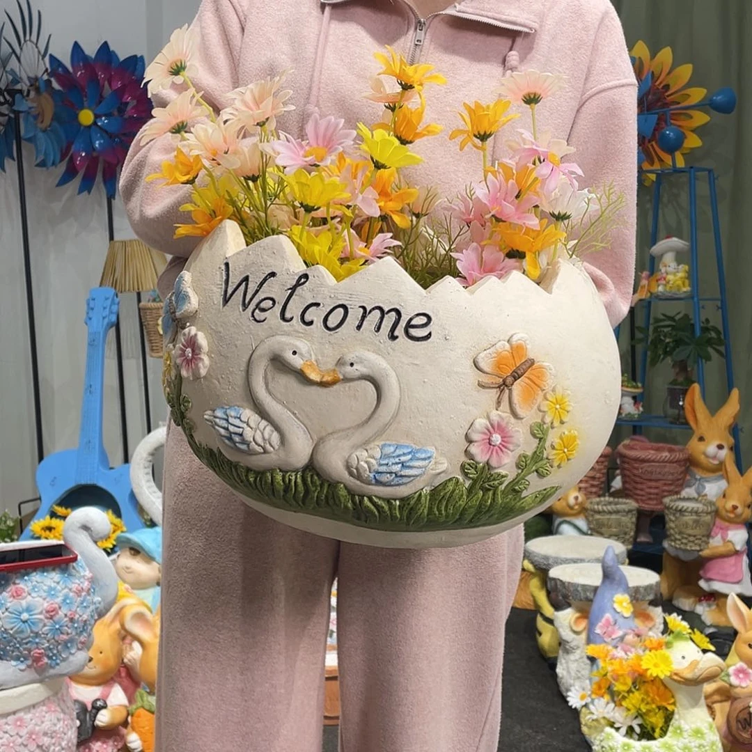 茶宠蛋缸天鹅花缸