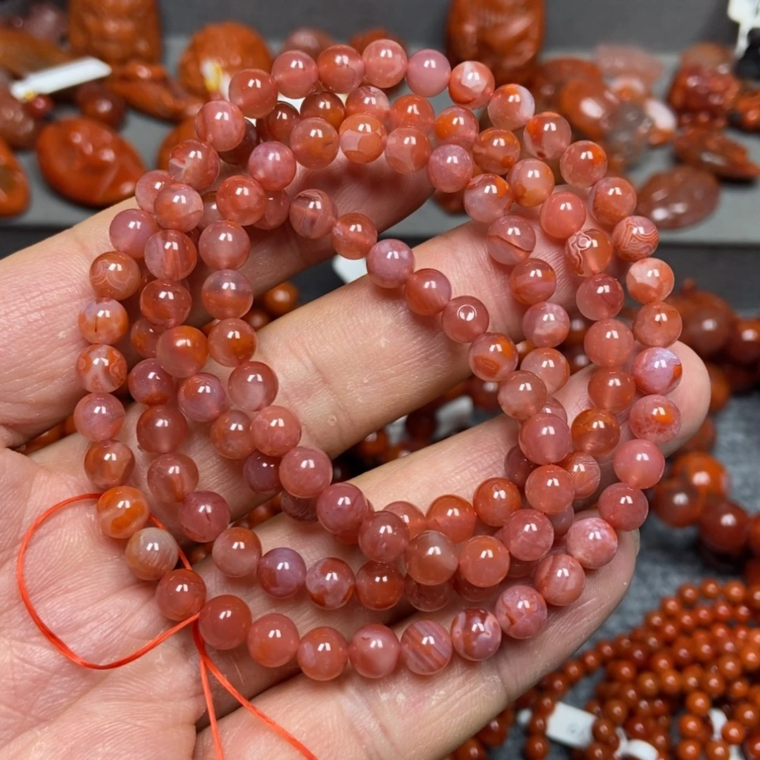 南红玛瑙手串未镶嵌6mm
