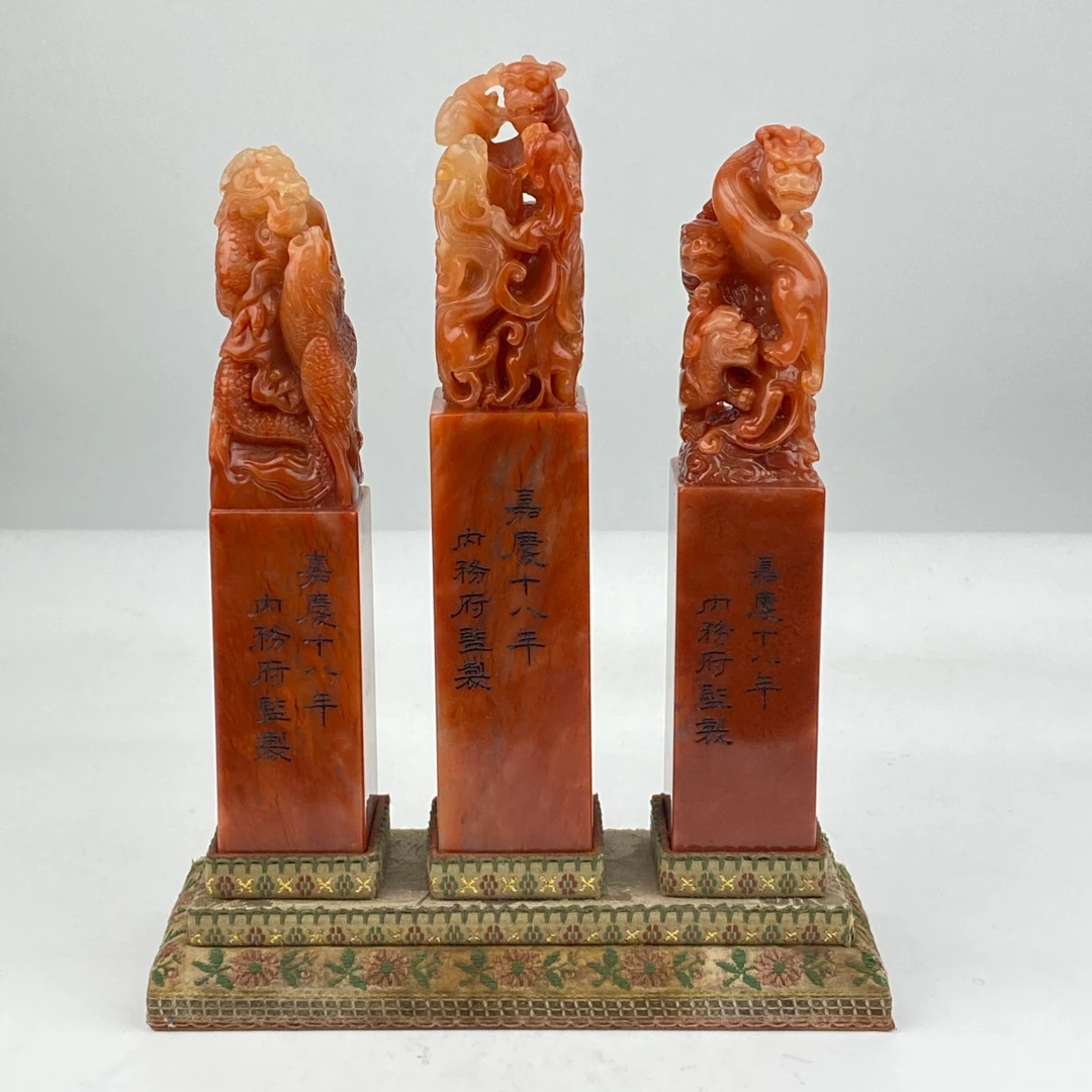 ZBM清代·芙蓉瑞兽三印套印36mm*18.3mm 1275gZBM25111004
