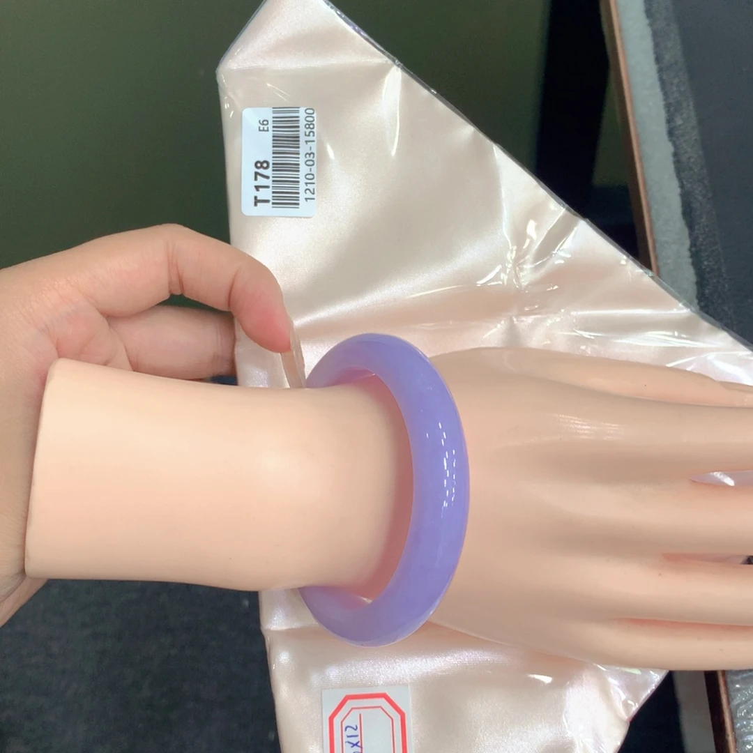 翡翠未镶嵌手镯56正