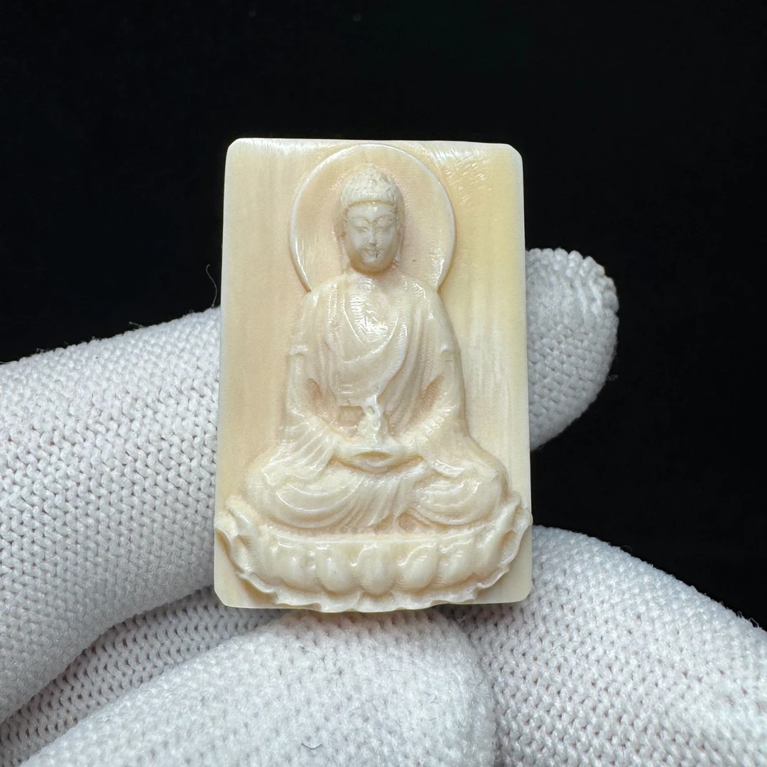 DK665天然猛犸牙雕刻牌31*20.5*9.7支持鉴定假一罚四