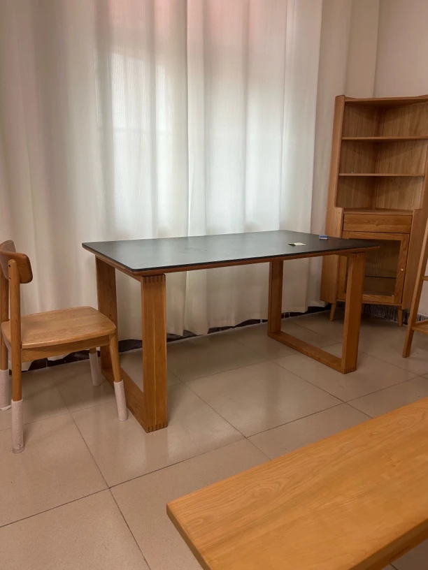 樱桃木中式吃饭桌实木餐桌桌子家用岩板餐桌办公学习桌实木餐桌