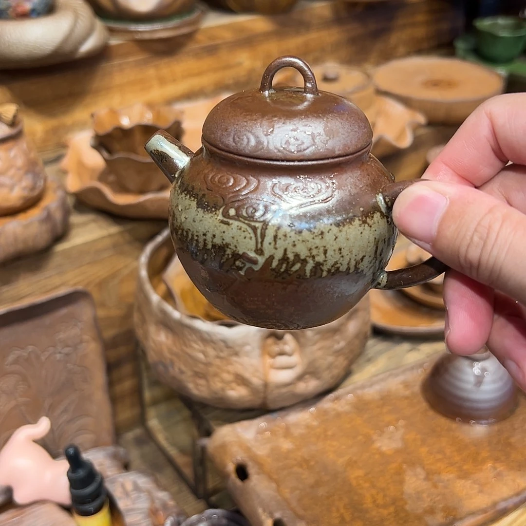 复古风格老陶泥系列茶盘茶具