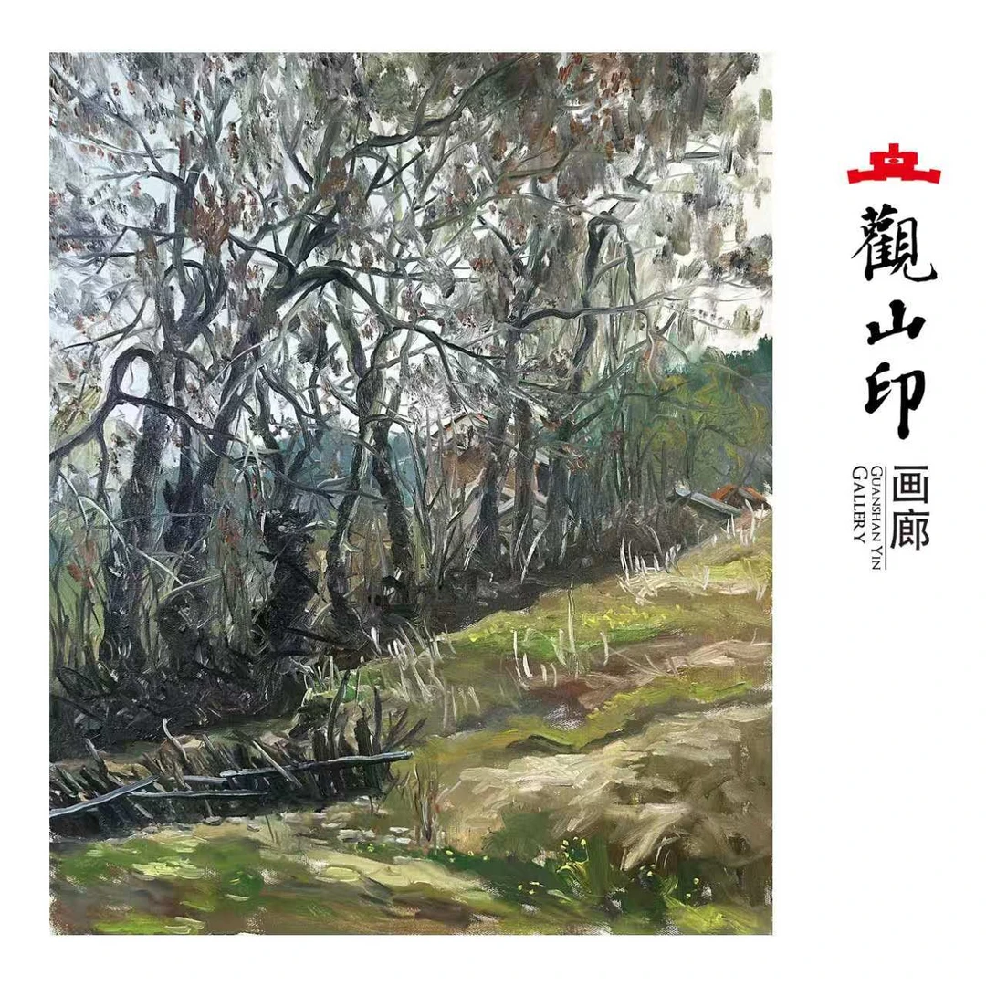 WZH原创手绘风景油画49.5x60.3cm丛林作品5206