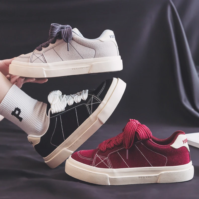 【Xin】新款2025春秋板鞋女时尚小众休闲帆布鞋百搭设计感小白鞋