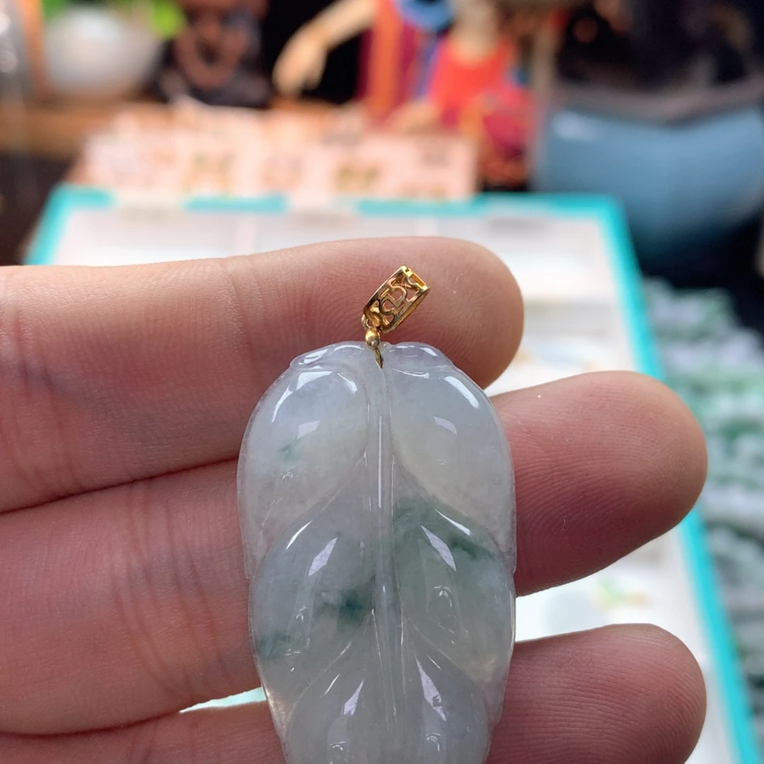 颈饰银S925镶嵌翡翠