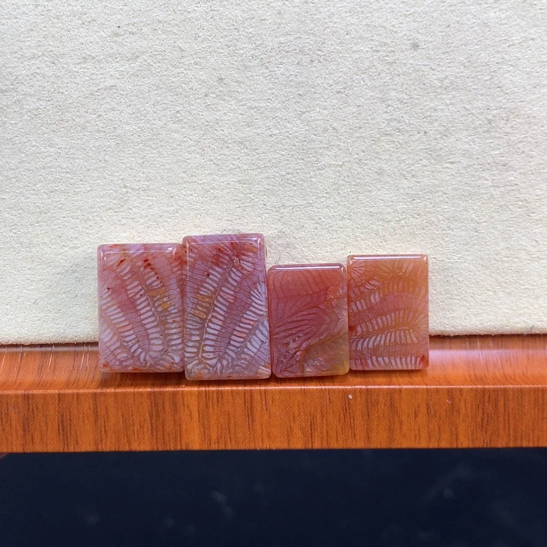 【闪购商品】颈饰未镶嵌硅化珊瑚（珊瑚玉）75号粉红龙骨200一颗