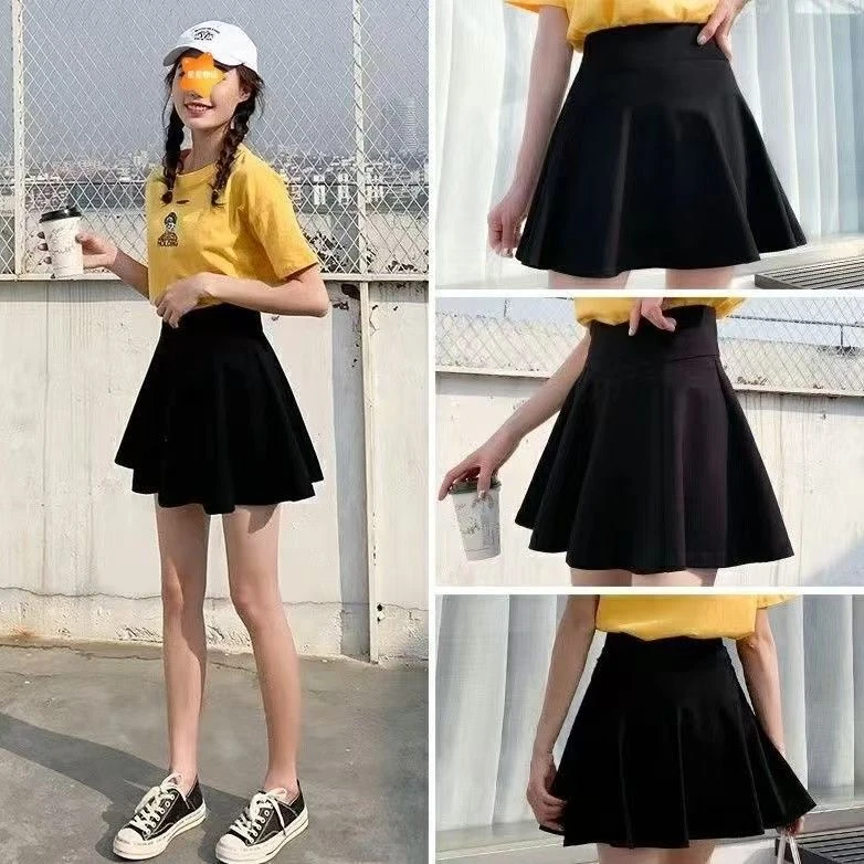 460高腰大裙摆百搭显瘦百褶裙