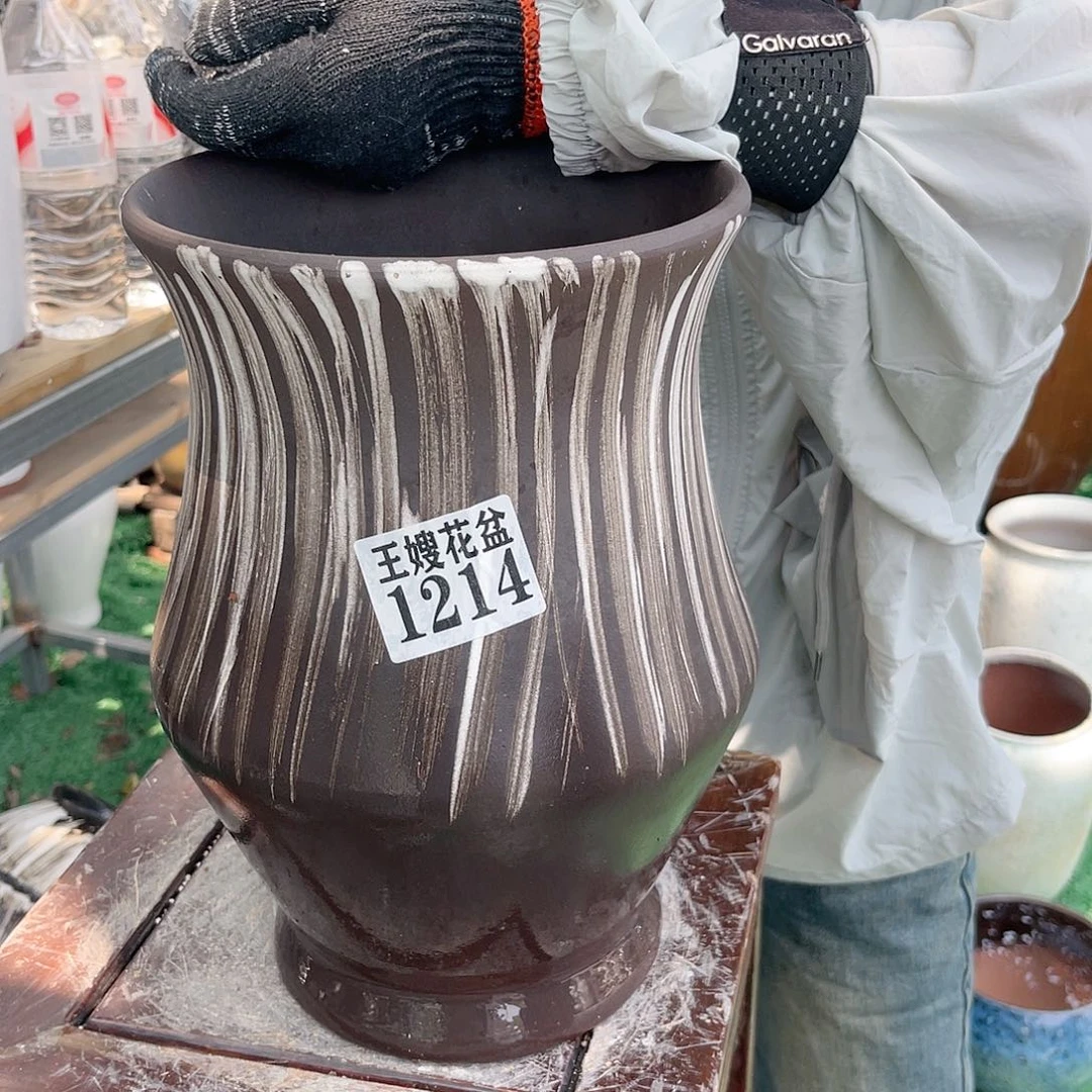 紫砂花盆王嫂花盆直播0603-1214高30口20
