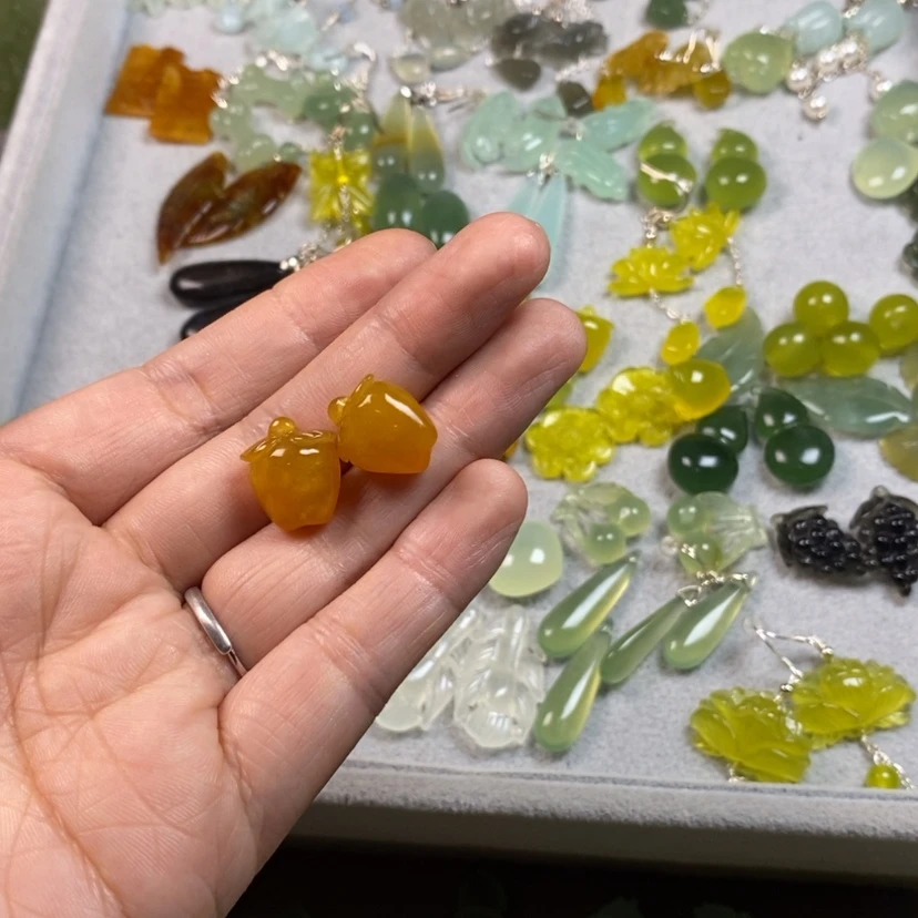 【闪购商品】未镶嵌蛇纹石玉挂件耳饰耳环项链