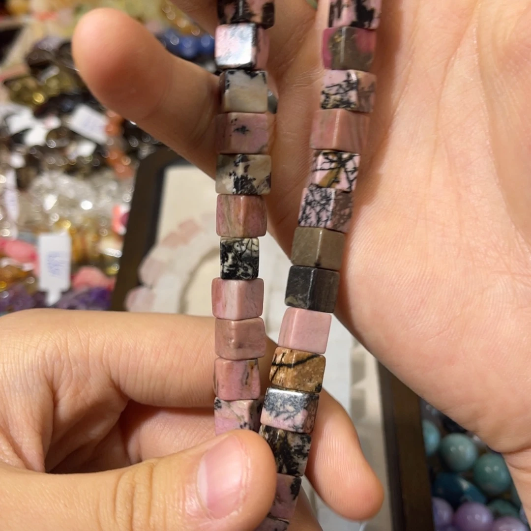 手链银S925镶嵌绿水晶蔷薇灰方糖到手46颗