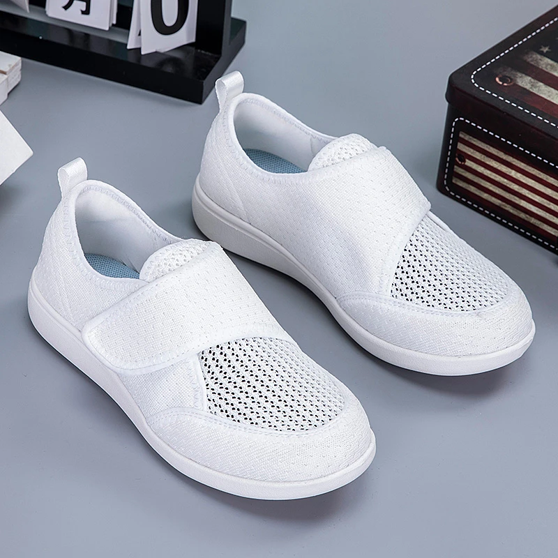 足力健安全老人鞋官方正品春季中老年妈妈鞋宽脚拇外翻软底网面舒