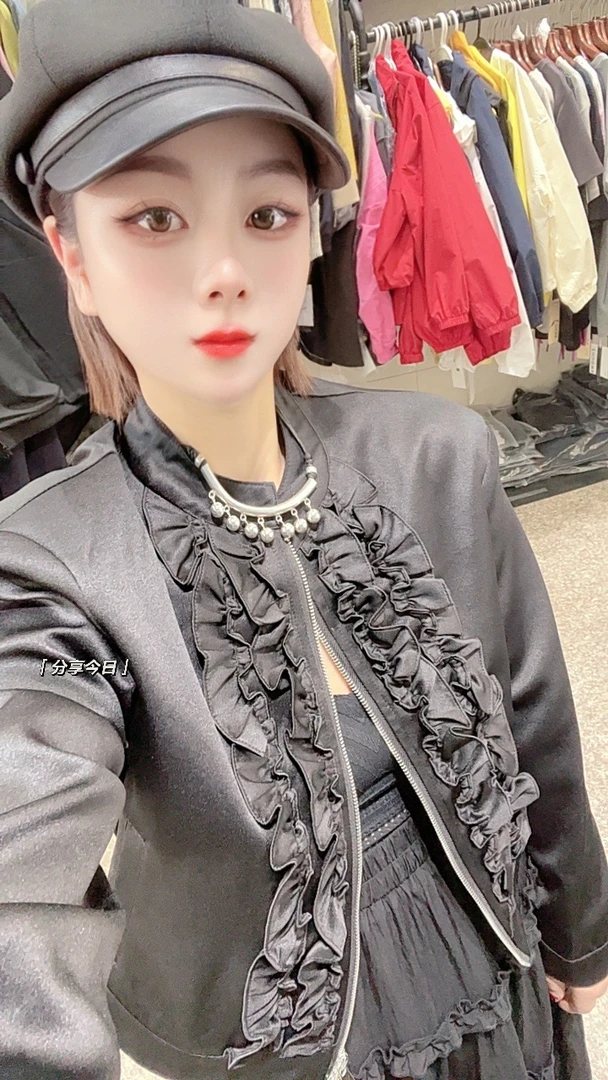 春装新款 欧货花边短款外套