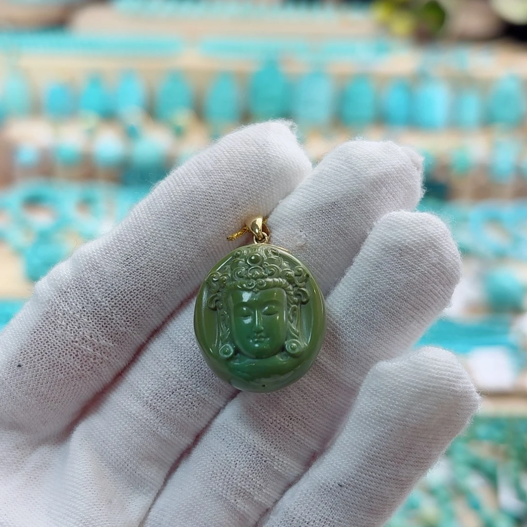 绿松石18K金镶嵌珠宝奇石