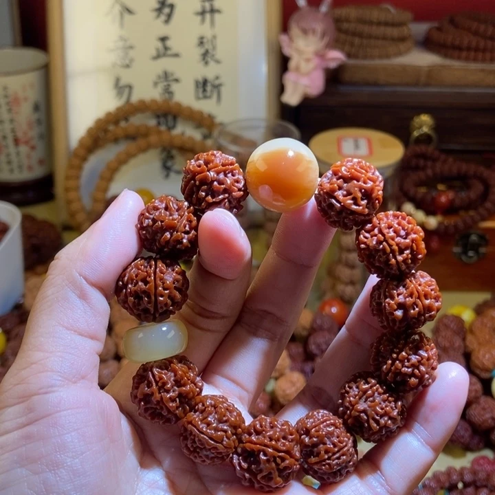 吊坠金刚菩提186玉化羊角➕平安扣