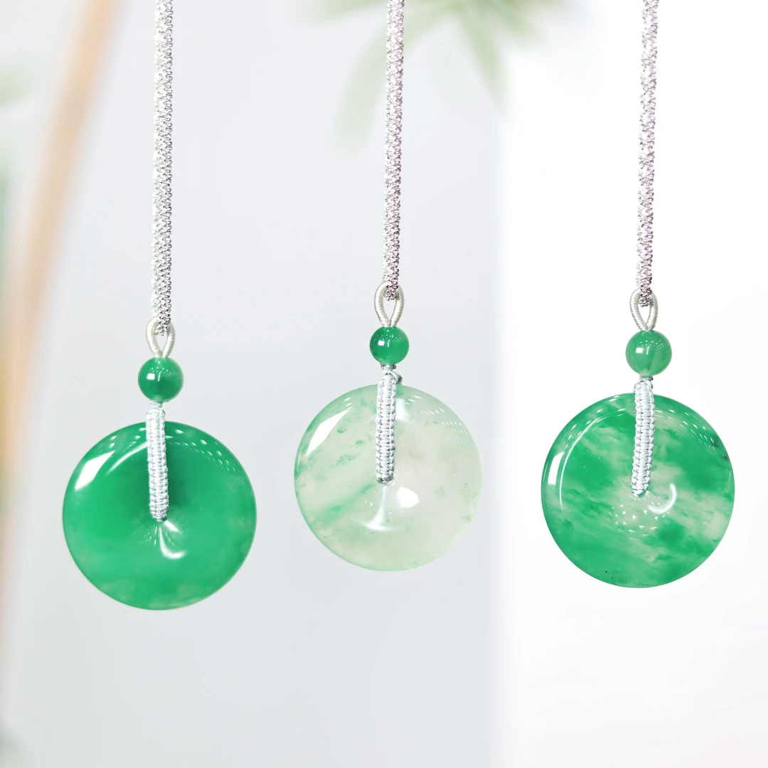 平安扣吊坠|天然非洲翠平安扣吊坠|多样性发货 发其一|