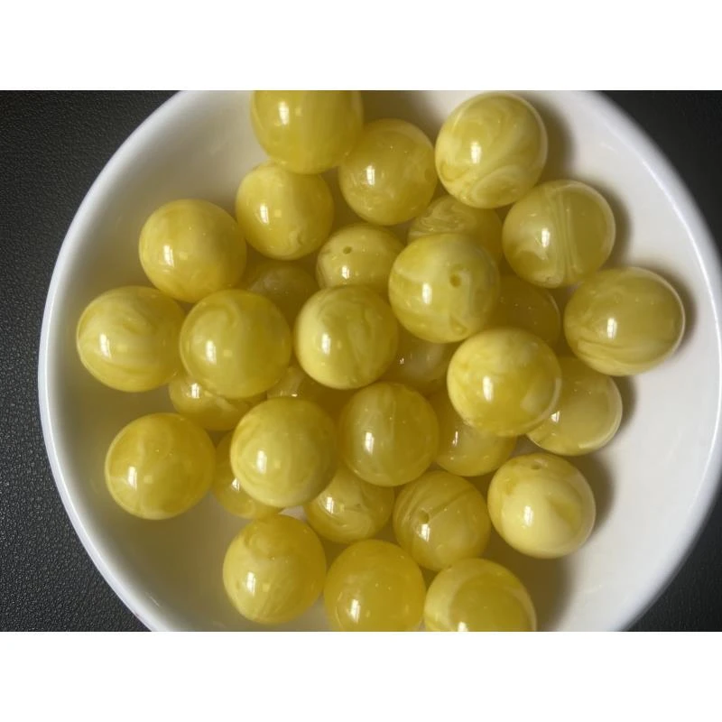 天然蜜蜡散珠  白花蜡755--卡18MM -- 1颗（赠弹力绳）