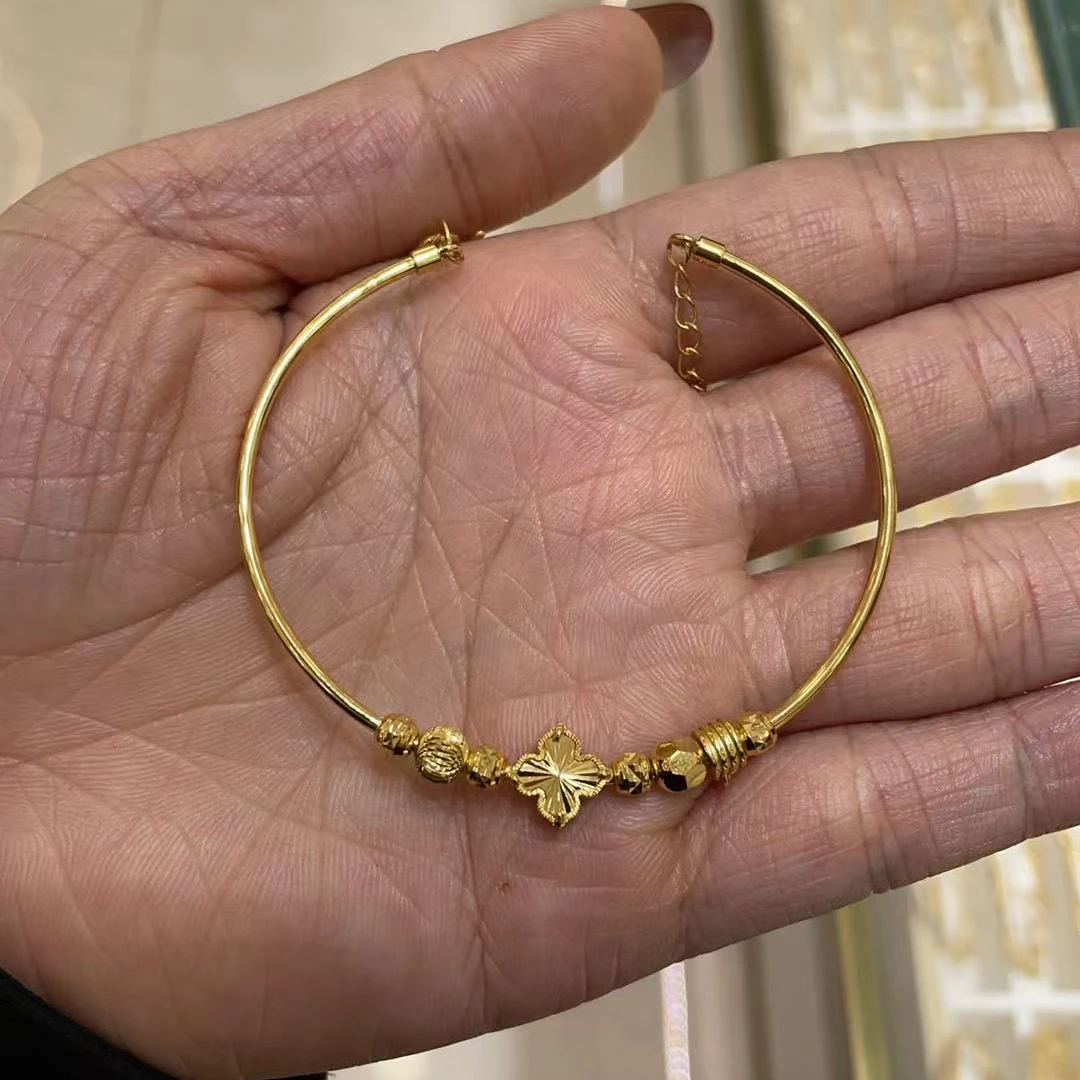 【晓韵专享】足金999投资金5G硬金四叶花 多退少补