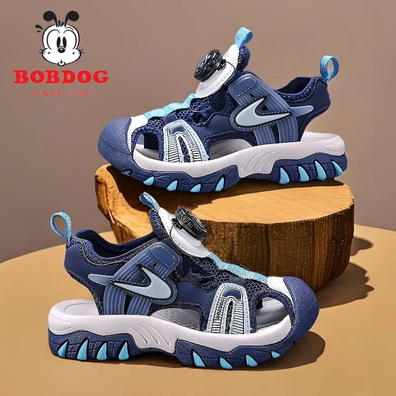 巴布豆凉鞋2025新款耐穿凉鞋透气鞋女宝宝包头休闲女童镂空沙滩鞋