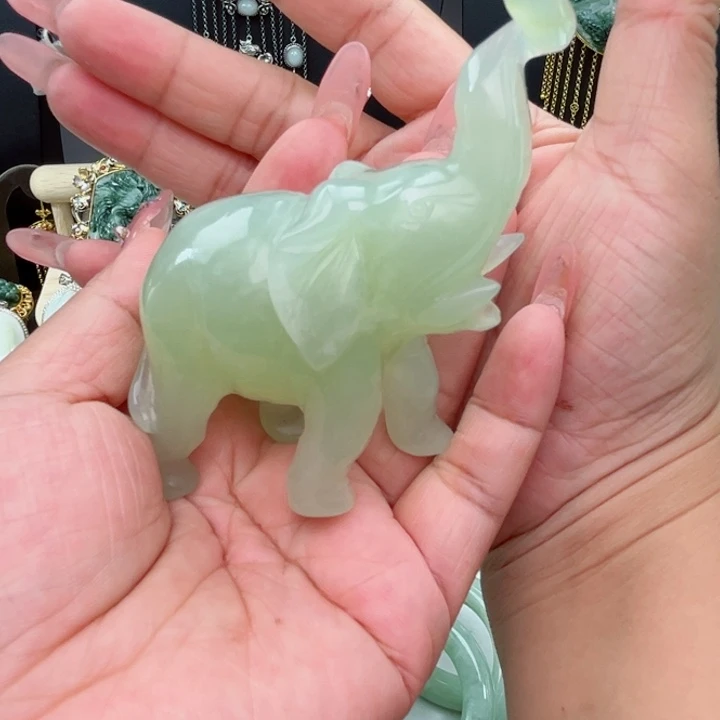 未镶嵌岫玉手把件