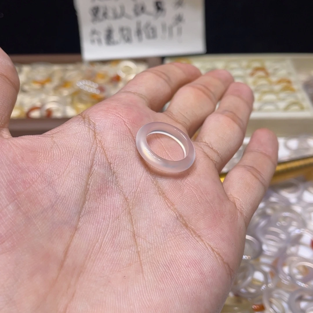 玛瑙/玉髓未镶嵌戒指13号港10