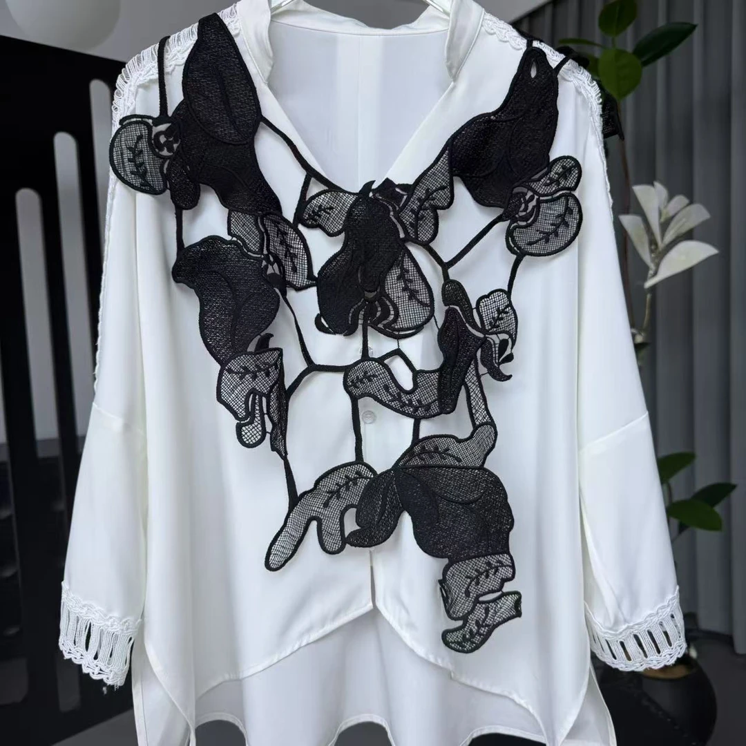 鑫鑫2025秋季新款法式钩花镂空马甲叠穿胖mm独特百搭马甲2868