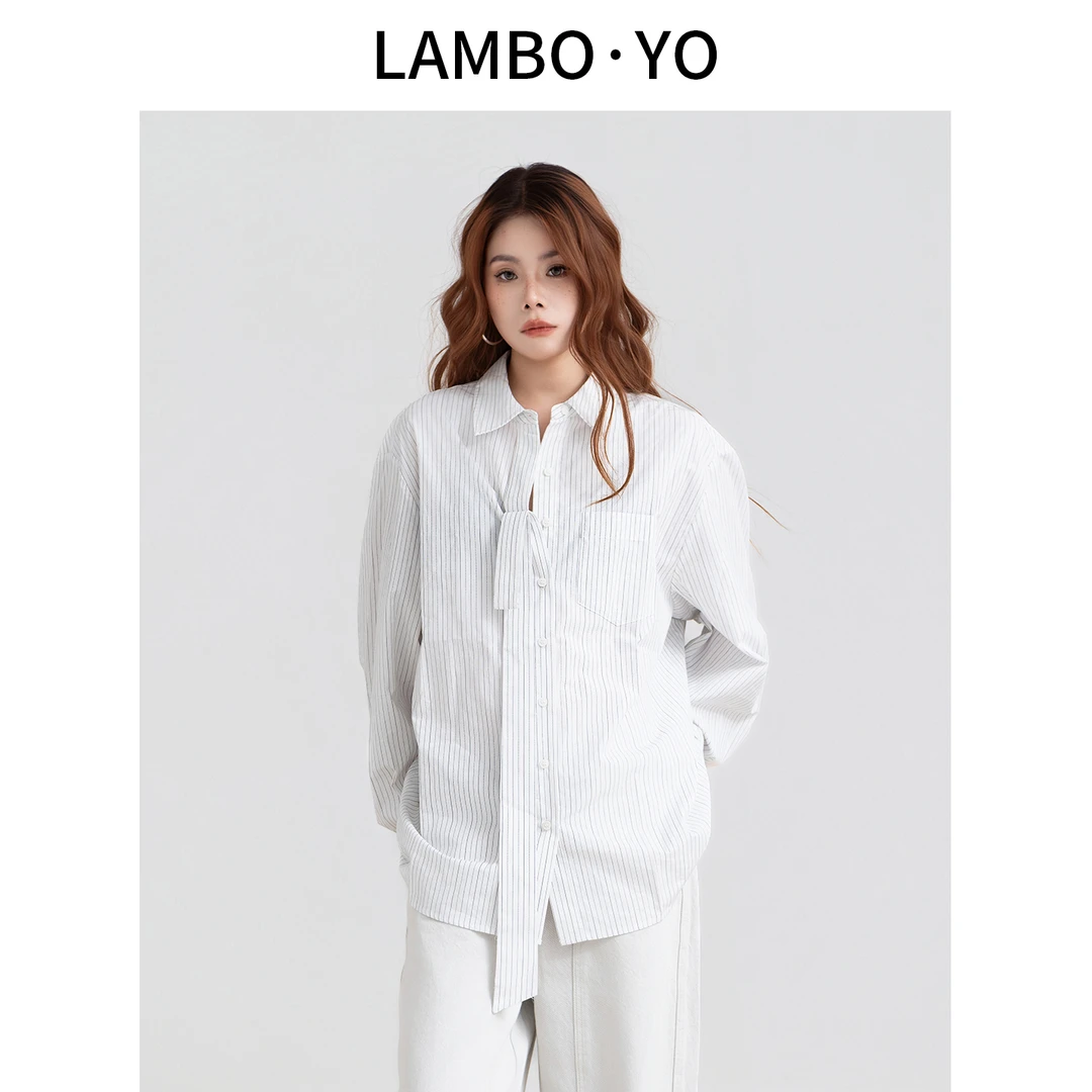 LAMBOYO2025秋季海岛假日设计师手稿衬衫