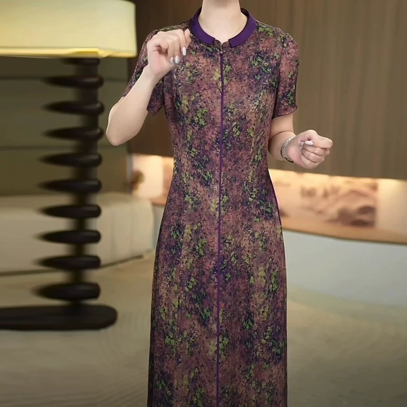 【衣雅严选】8088-1839#夏季新款正版气质显瘦小翻领连衣裙