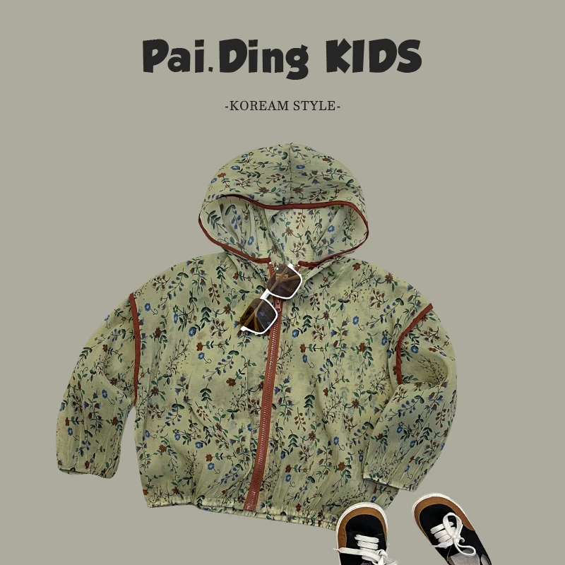 【小首尔】Q现货-夏装儿童个性时尚休闲百搭碎花防晒衣外套SJ2666