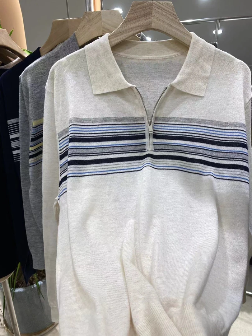 春夏季新款老钱polo针织套头简约休闲百搭气质时尚长袖3806