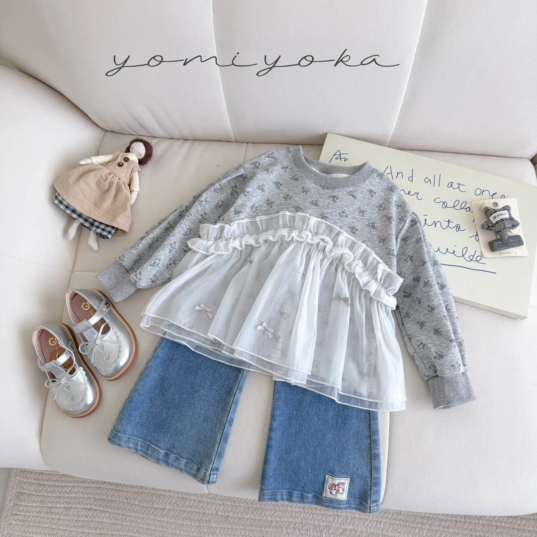 【现货】253-优米优卡童装2025年女童秋装韩版碎花上衣-253003