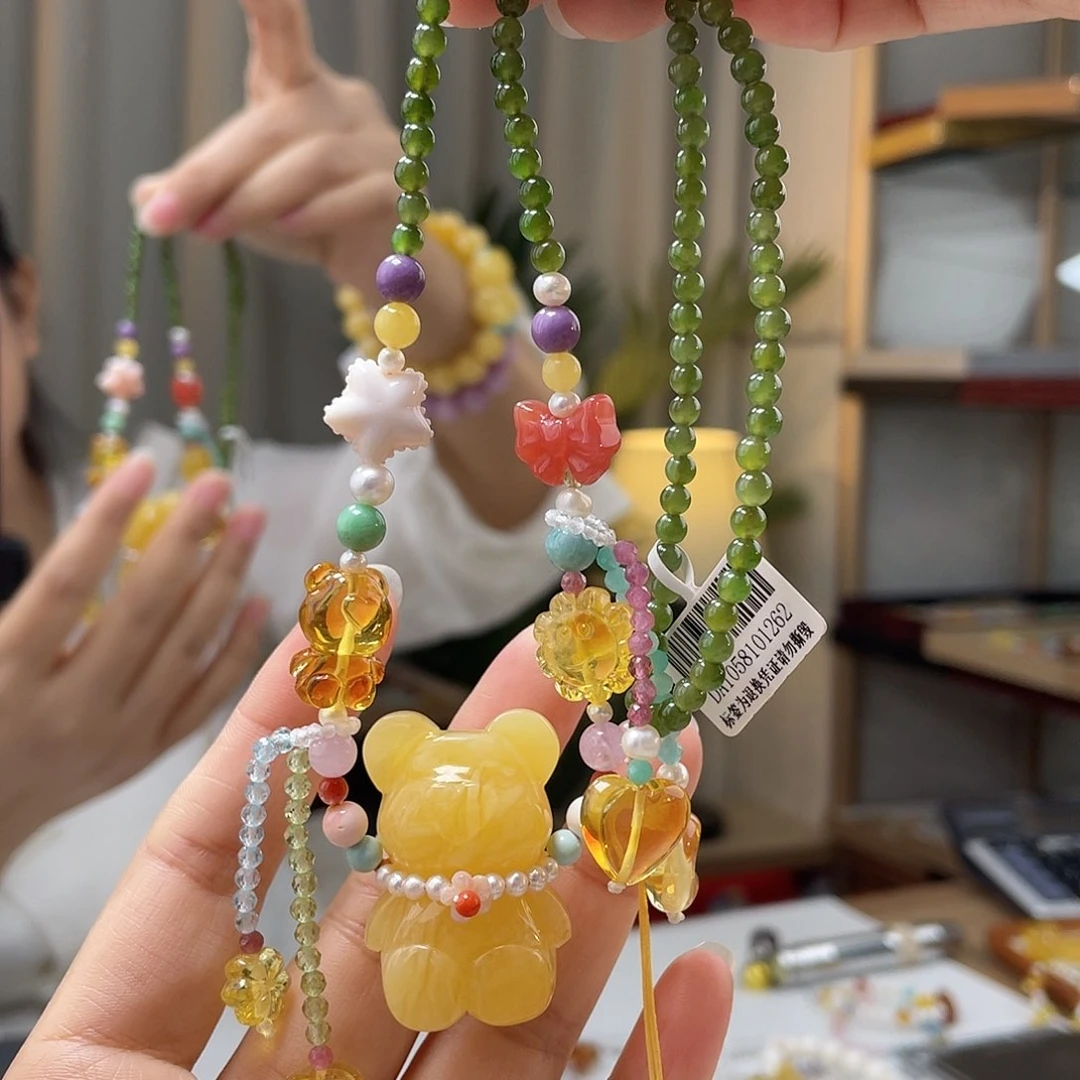 琥珀裸石未镶嵌蜜蜡吊坠