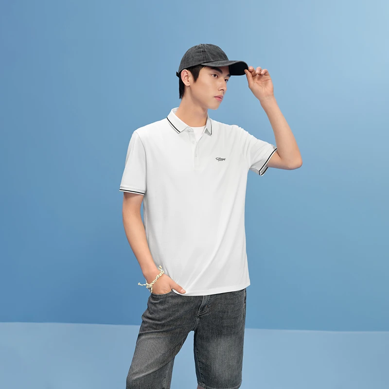 HLA/海澜之家海澜之家25夏新凉感舒适透气吸湿排汗男士短袖POLO衫