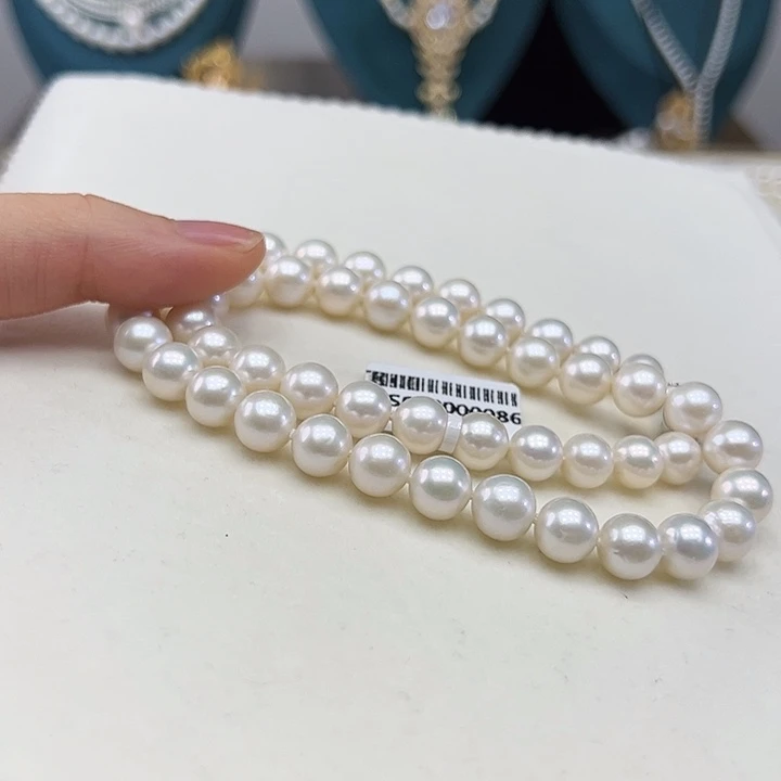 颈饰银S925镶嵌淡水珍珠➕9高品极光炫彩